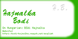 hajnalka bodi business card
